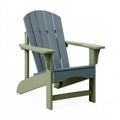 Adirondack Gartenstuhl 83 x 75 x 98 cm Kunststoff Grün Anthrazit mit hoher Rückenlehne