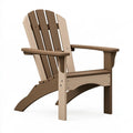Adirondack-Gartenstuhl 80 x 96 x 98 cm Kunststoff in Holzoptik Braun/Beige mit breiten Armlehnen