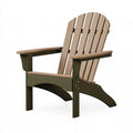 Adirondack Gartenstuhl 83 x 78 x 92 cm Kunststoff Beige Grün mit Armlehnen