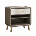 Nachttisch 55 x 40 x 65 cm braun-beige Holzwerkstoff mit Schublade im modernen Stil