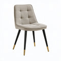 Esszimmerstuhl 50 x 60 x 85 cm Stoff Beige gepolstert